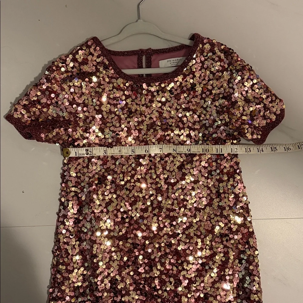 Primark Shimmering Pink and Gold Sequin Dress